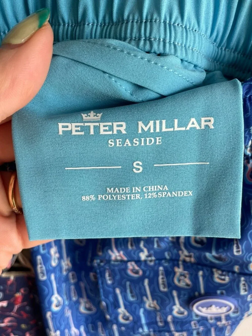 NWT Peter Millar - Men's Seaside Bottleneck Swim Trunk w/ Koozie - Size S​